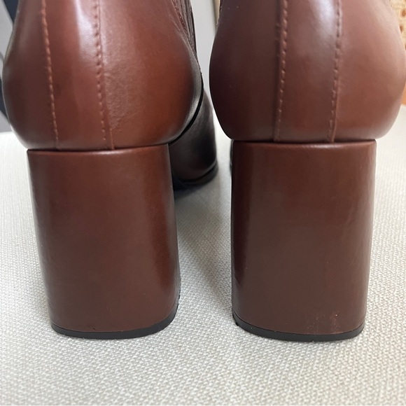 Sézane Dorie Leather Ankle Boots in Vintage Smooth Chocolate Brown Size 41 US 10 - Picture 10 of 13